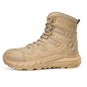 KNHWL Men High Top Tactical Hiking Boots Non Slip Outdoor Shoes