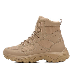 KNHWL Men High Top Tactical Hiking Boots Non Slip Outdoor Walking Shoes